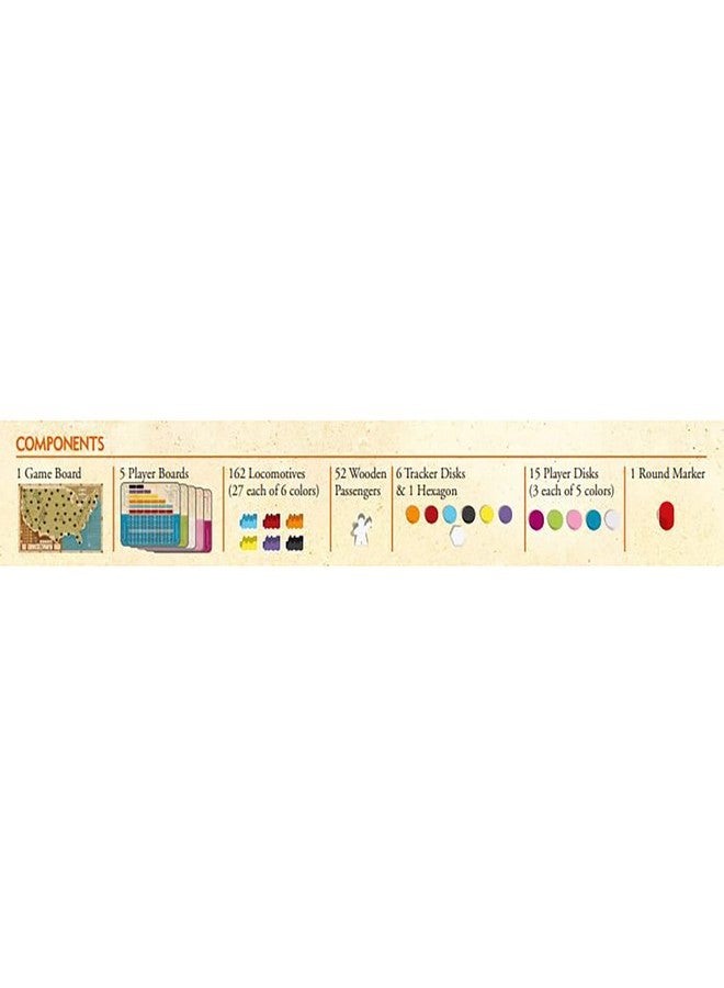 Capstone Games: Ride The Rails, Core Strategy Board Game, 3 to 5 Players, 1 Page of Rules, Quick 60 Minute Play Time, Ages 14 and Up - Image 5